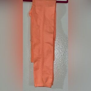 FP Movement Orange Leggings with Textured Side Panels NWOT